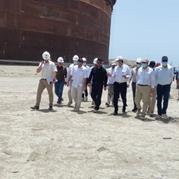 The visit of Mr. Dr. Modares Khabani and the accompanying delegation to the progress of the Jask oil storage tanks project
