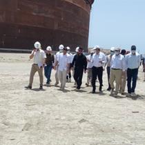 The visit of Mr. Dr. Modares Khabani and the accompanying delegation to the progress of the Jask oil storage tanks project